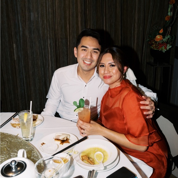 Kamperett Barre Silk Dress – Rust / Terracotta — Medium - Picture 7 of 7